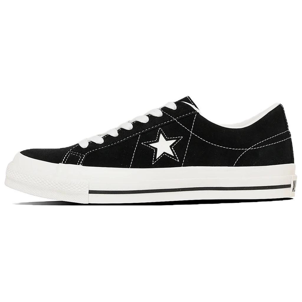Converse One Star Suede Soft Comfortable Non-Slip Durable Low-Top Skate Shoes Unisex Sneakers Black 35200860
