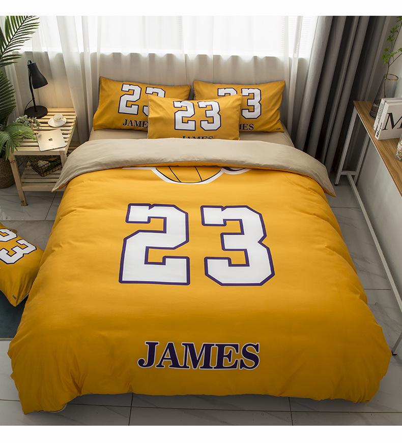 

Комплект постельного белья для детской комнаты из трех предметов для мальчиков с изображением любимого баскетбольного вида спорта, комплект постельного белья, пододеяльник, наволочки 1.2m Fitted sheet
