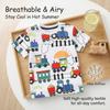 Summer New Product: Boys' Short-Sleeve T-Shirt With Cartoon Train Print Pullover Casual Round-Neck Top For Young Children