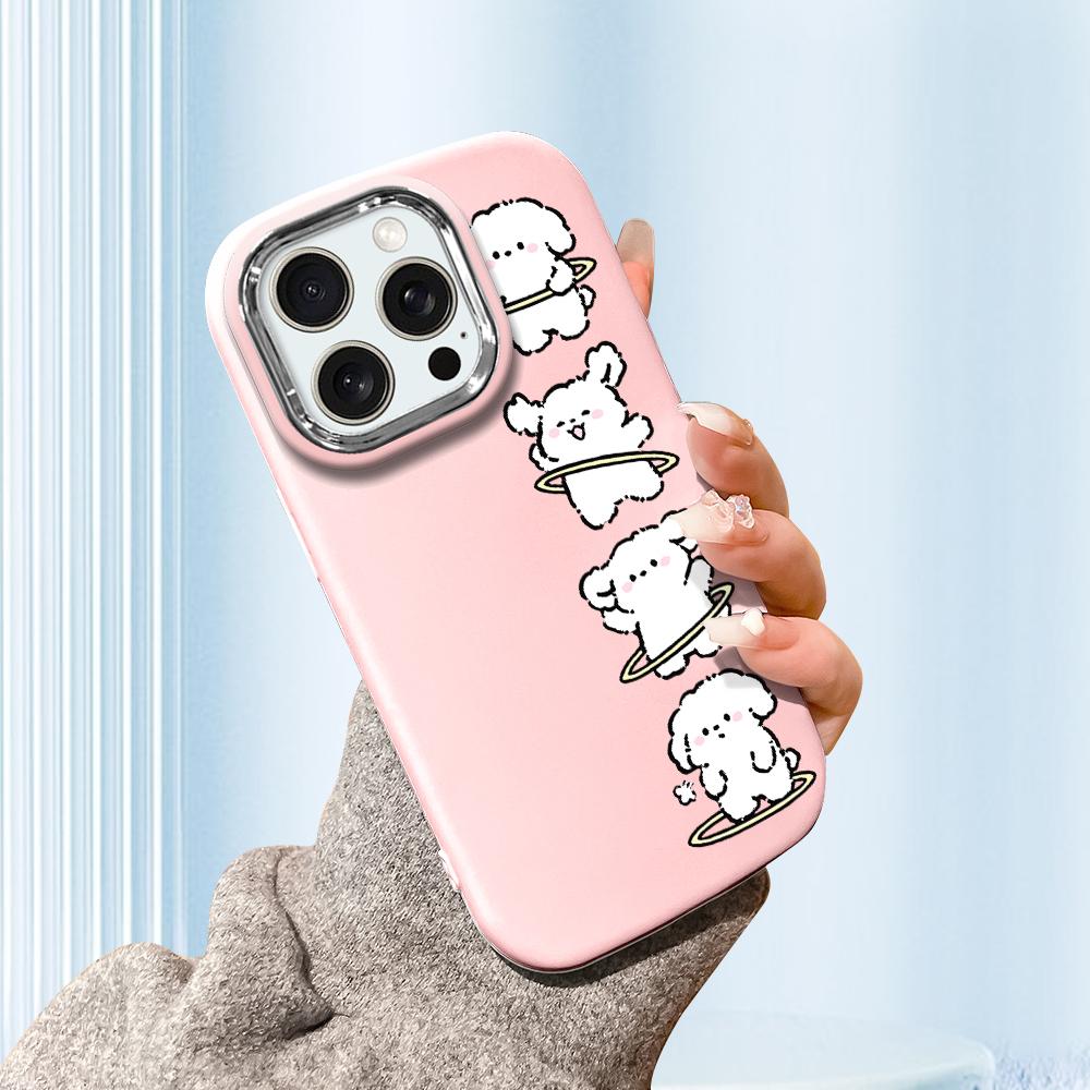 Für iPhone 15 14 13 11ProMax 14 15 16 Samsung S25 S24 S23 S22 Redmi 10 13 14C Cartoon Schwarze Katze Silberner Rand Weiche Flüssigsilikon Schutzhülle