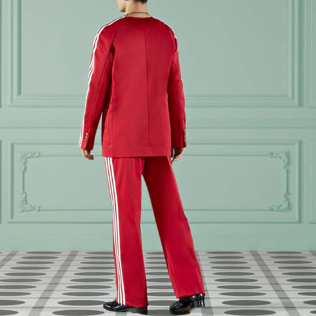 GUCCI x Adidas Originals Casual Pants Men's Red 714885-ZAKQU-6429