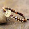 Tree of Life African Pine Natural Stone Beaded Handwoven Yoga Friendship Lover Bracelet