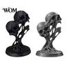 Fluid Skull Art Piece Integrated Molding Process Figure, 3D Printed Double Ornament, Abstract Statue Statue, Dark Style Decoration for Living