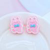 10Pcs New Mini Cute Cartoon Animal Rabbit Series Flat back Resin Cabochons Scrapbooking DIY Jewelry Craft Decoration Accessorie