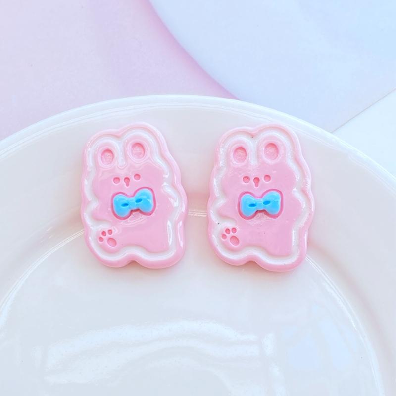 10Pcs New Mini Cute Cartoon Animal Rabbit Series Flat back Resin Cabochons Scrapbooking DIY Jewelry Craft Decoration Accessorie