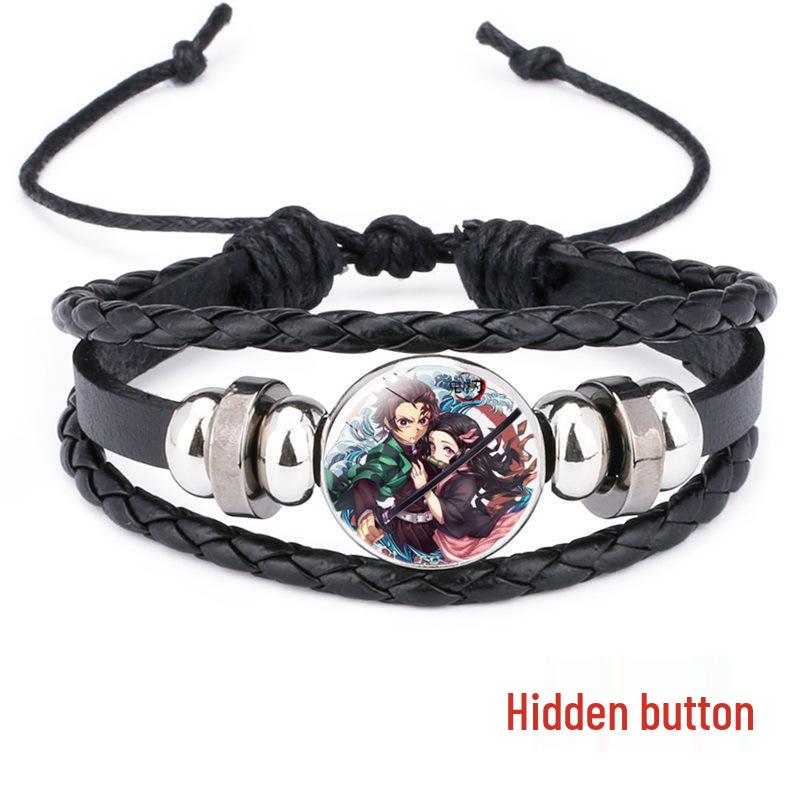 Demon Slayer Zeitjuwel Rindsleder Verstellbares Armband