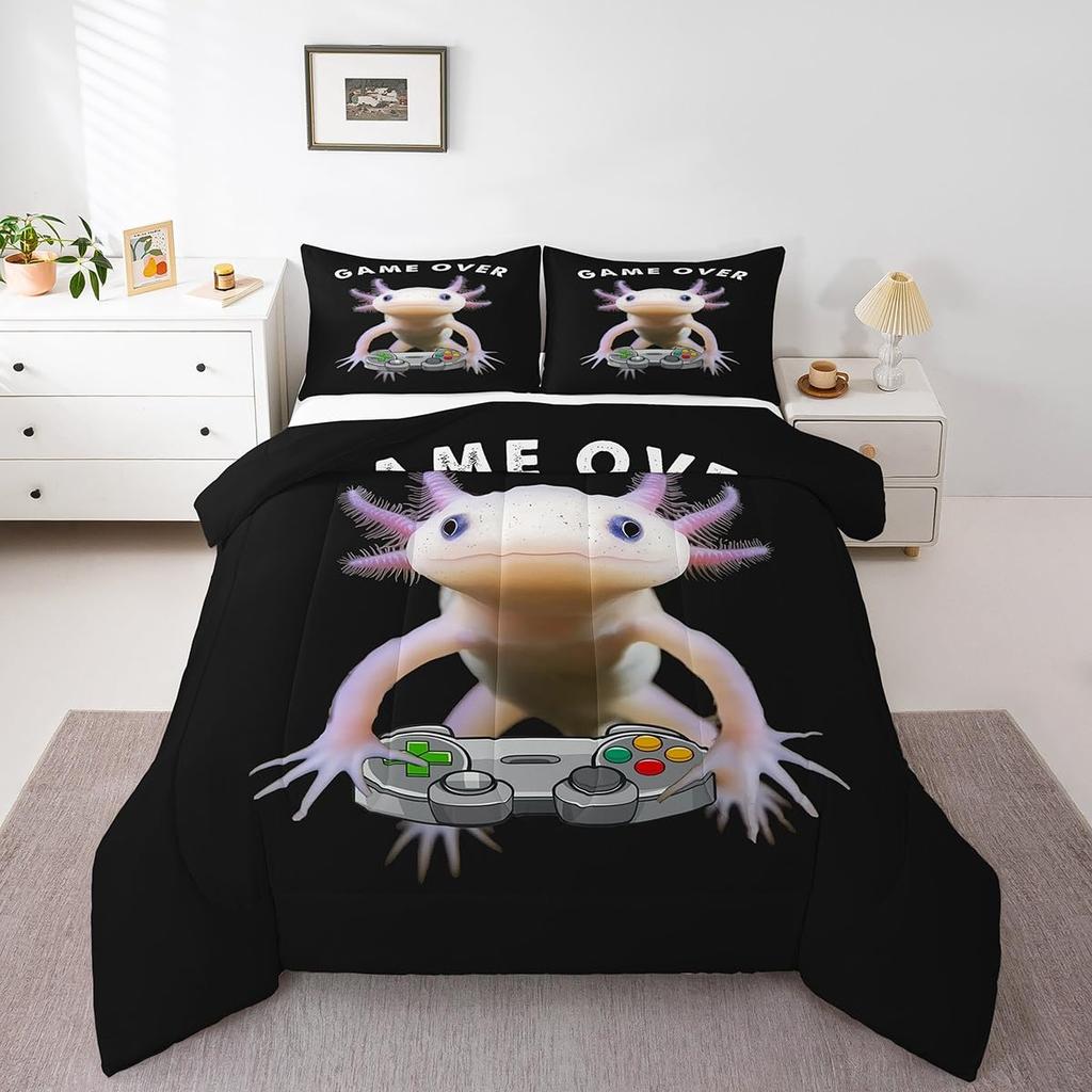 Erosebridal Teens Dirt Bike Comforter Set Twin Size, Motocross Rider Down Comforter for Kids Boys Adult Men, Motorbike Extreme Sport Bedding