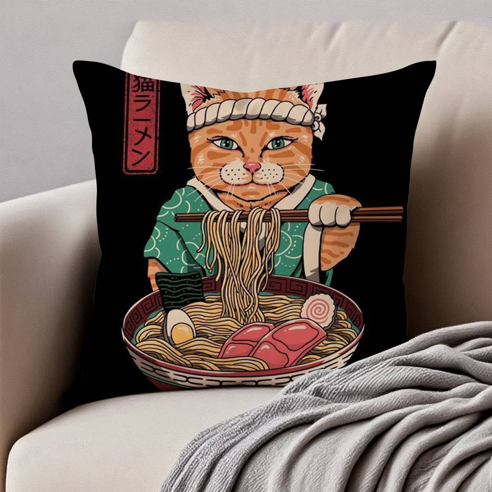 Японская S-Самурай C-Кот Наволочка Противопылевой Клещ Наволочка Невидимая Молния Шелковистый Короткий Плюш Чехол для Подушки Дивана 12x12Inch