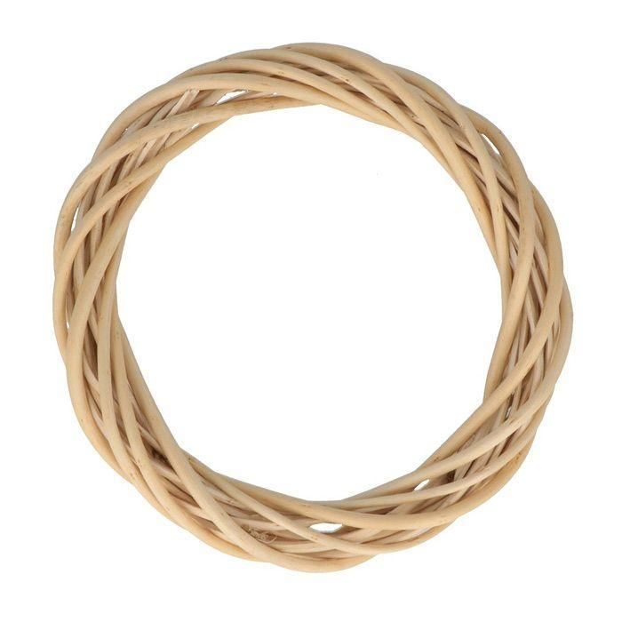 Couronne en osier - ARTEMIO - 20 cm - Beige - Décoration personnalisable - Mixte