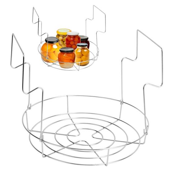 Canning Jar Rack Stainless Steel Canning Jar Lifter Tongs Steamer Rack for Stove Top Heating Regular Wide Mouth Mason Jars