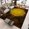 Abstrakter Sonnenstrahl Teppich Sonnenuntergang Teppich Wohnzimmer Schlafzimmer Vollteppich Heimdekoration Leiterplattenstruktur Teppich
