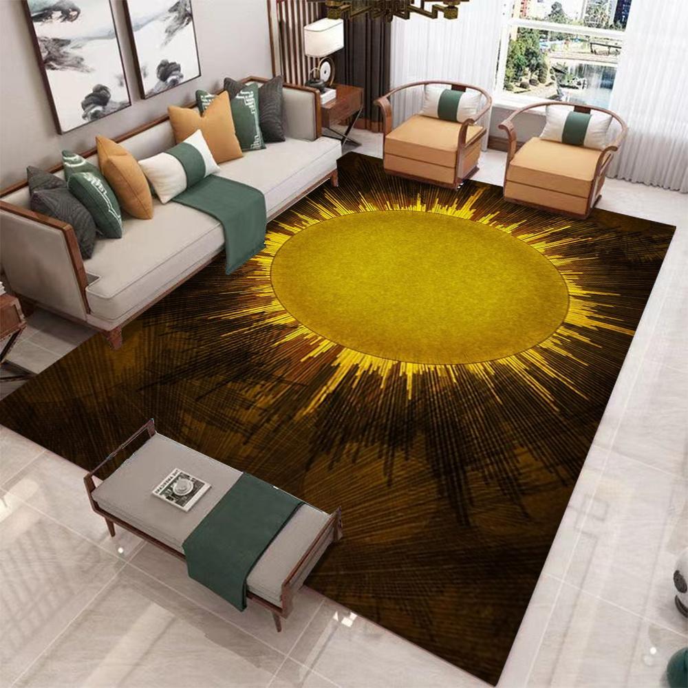 Abstrakter Sonnenstrahl Teppich Sonnenuntergang Teppich Wohnzimmer Schlafzimmer Vollteppich Heimdekoration Leiterplattenstruktur Teppich
