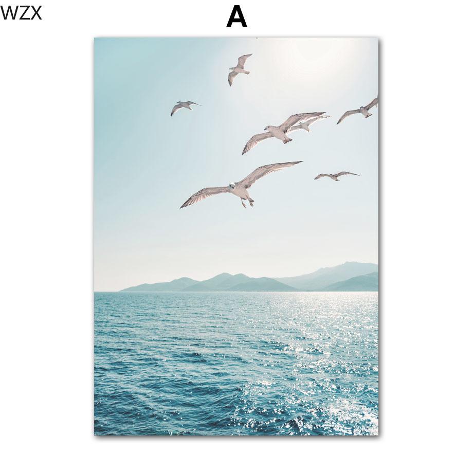 Morze Egejskie Santorini Plaża Muszla Kwiat Sztuka Ścienna Płótno Malowanie I Wydruki Obrazy Ścienne Do Wystroju Salonu Plakaty Nordyckie