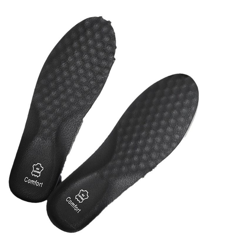 Pánská a dámská prodyšná stélka z hovězí kůže - Absorbující pot, Tlumící nárazy, Ultra měkká business vložka