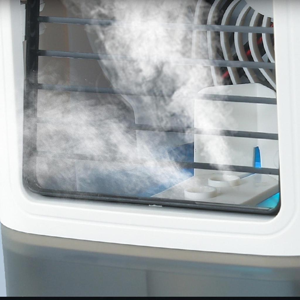 Air Conditioner Fan Portable For Room USB Desktop Humidifier 3-Speed LED Air Conditioner Fan For RV Travel Tent Camping Garage