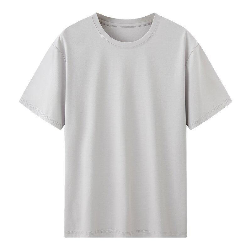 

Футболка мужская из премиального хлопка пима с круглым вырезом и короткими рукавами, бесшовная S