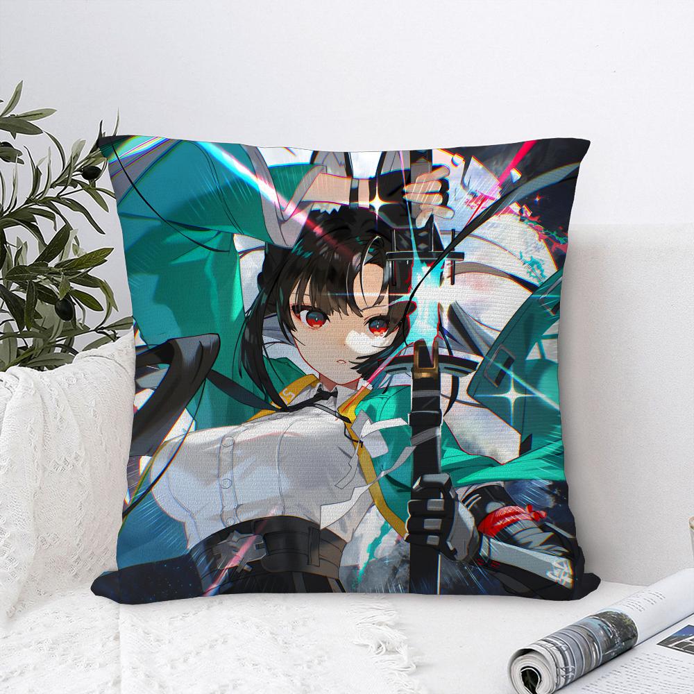 Hoshimi Miyabi Zenless Zone Zero Pillow Case Sofa Decorative Home Double-sided Print Plush Throw Pillow Covers Cushion Decor