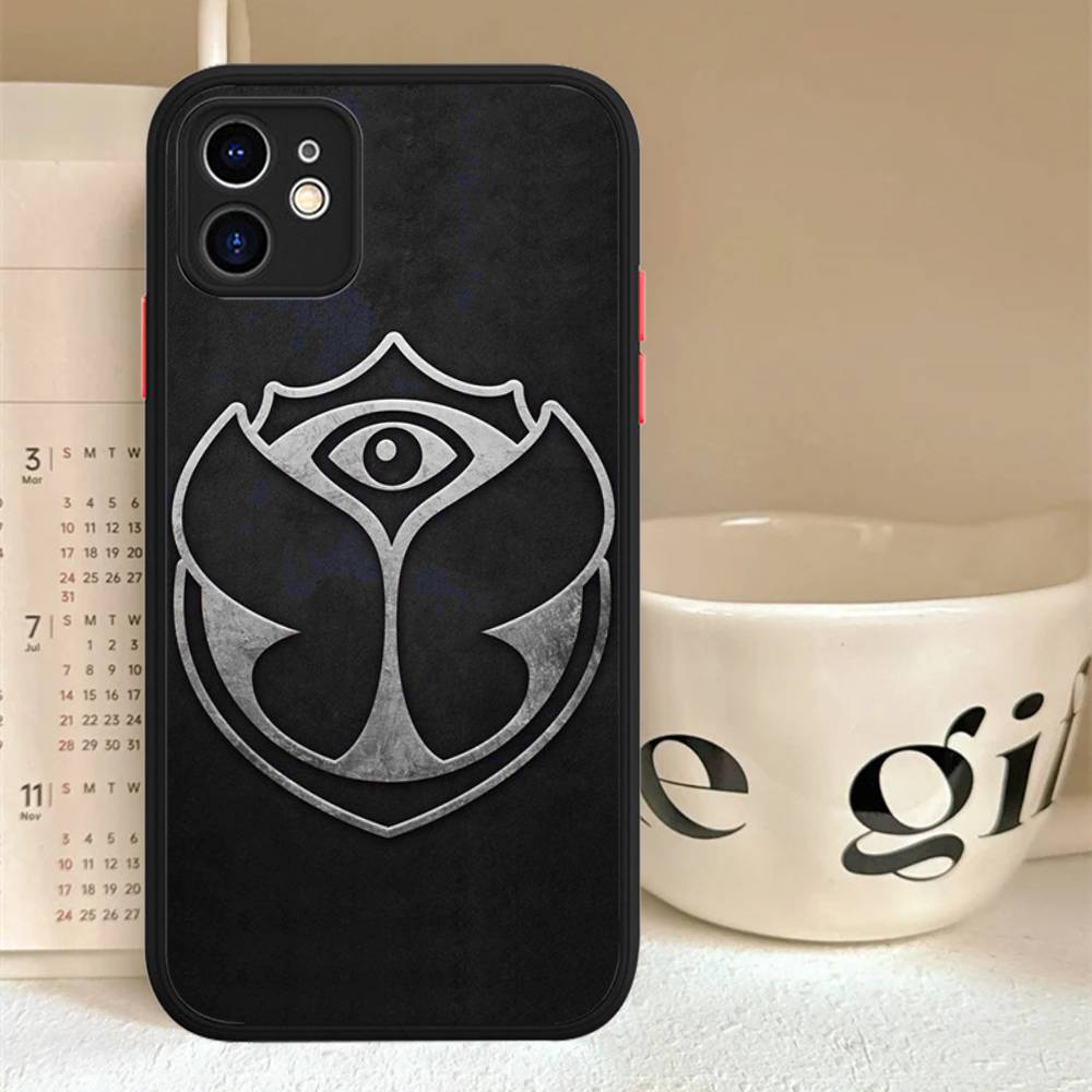 

T-tomorrowland Logo For IPhone 16 Pro Max 15 14 13 12 11 XS MAX X Plus Candy Color Matte TPU Phone Cover iphone 16 pro