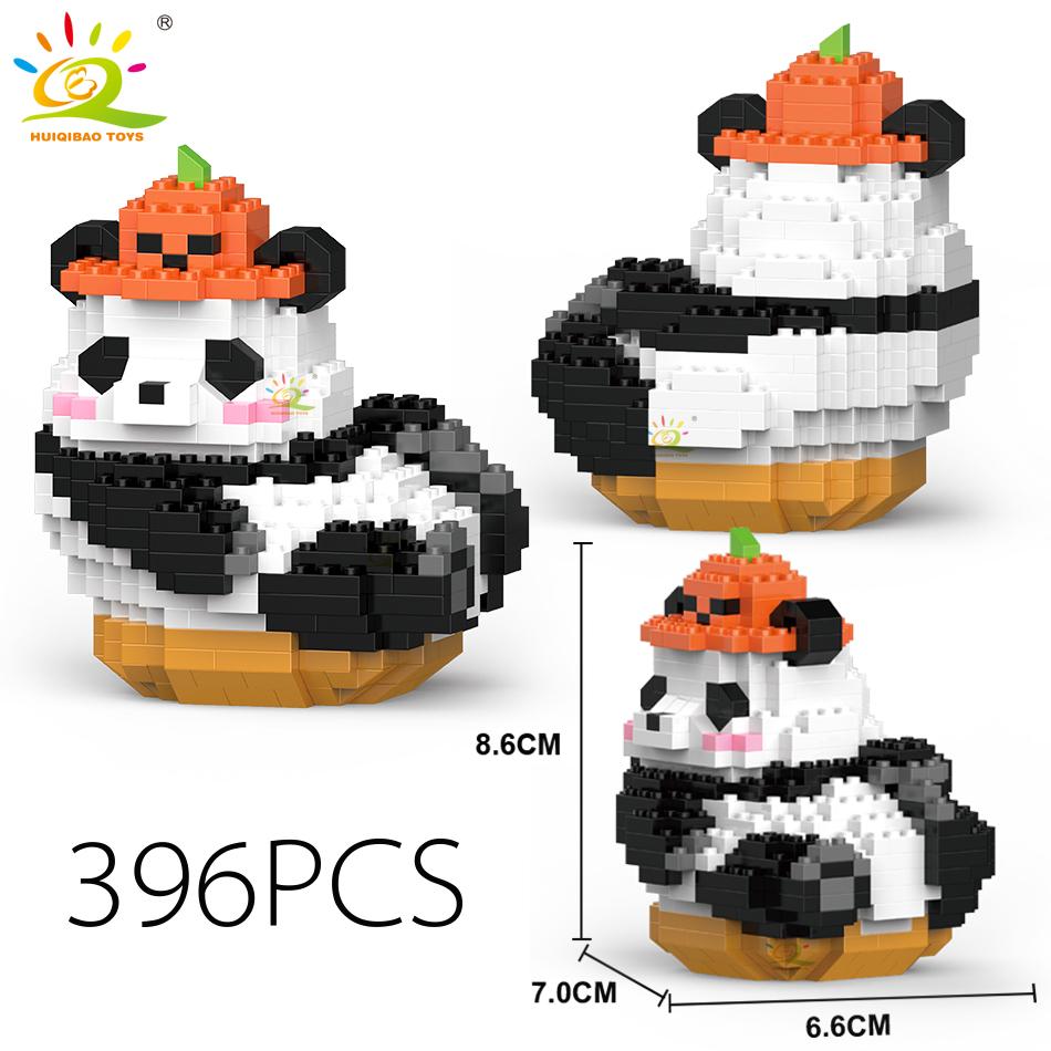 Mini Cute Panda Micro Building Blocks 3D Diamond Model Animals Bricks DIY City Construction Toys for Children Kids Gift