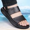 Fashion Men's Dual-purpose Driving Slippers for Men Summer New Designer Soft Sole Beach Shoes Male Fashion Casual Leather Sandals Man