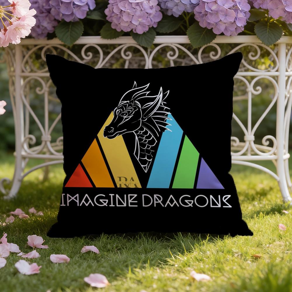 I-Imagine D-Dragons Cushion Cover Home & Car Dual-Scene Pillow Cover: Reversible for Premium Comfort