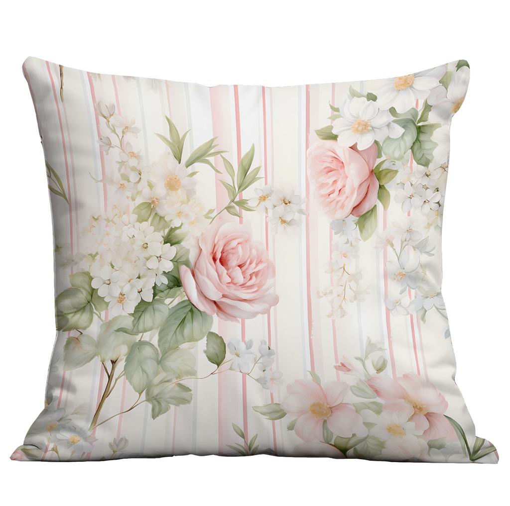 Ny Akvarell Pastoral Blommig Kuddfodral Hem Vardagsrum Soffa Kudde Kuddfodral Premium Hållbar Kvalitet