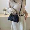 Moda Pequeño Bolso de Hombro para Mujer Cuadrado de PU Bolsos Cruzados para Mujer Parche Metálico Tendencia Bolsos de Mano de Diseñador Carteras