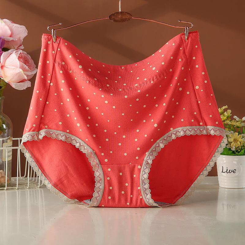 Plus Size High-Waisted Polka Dot Cotton Underwear for Women - 2026 New Style for Middle-Aged and Elderly