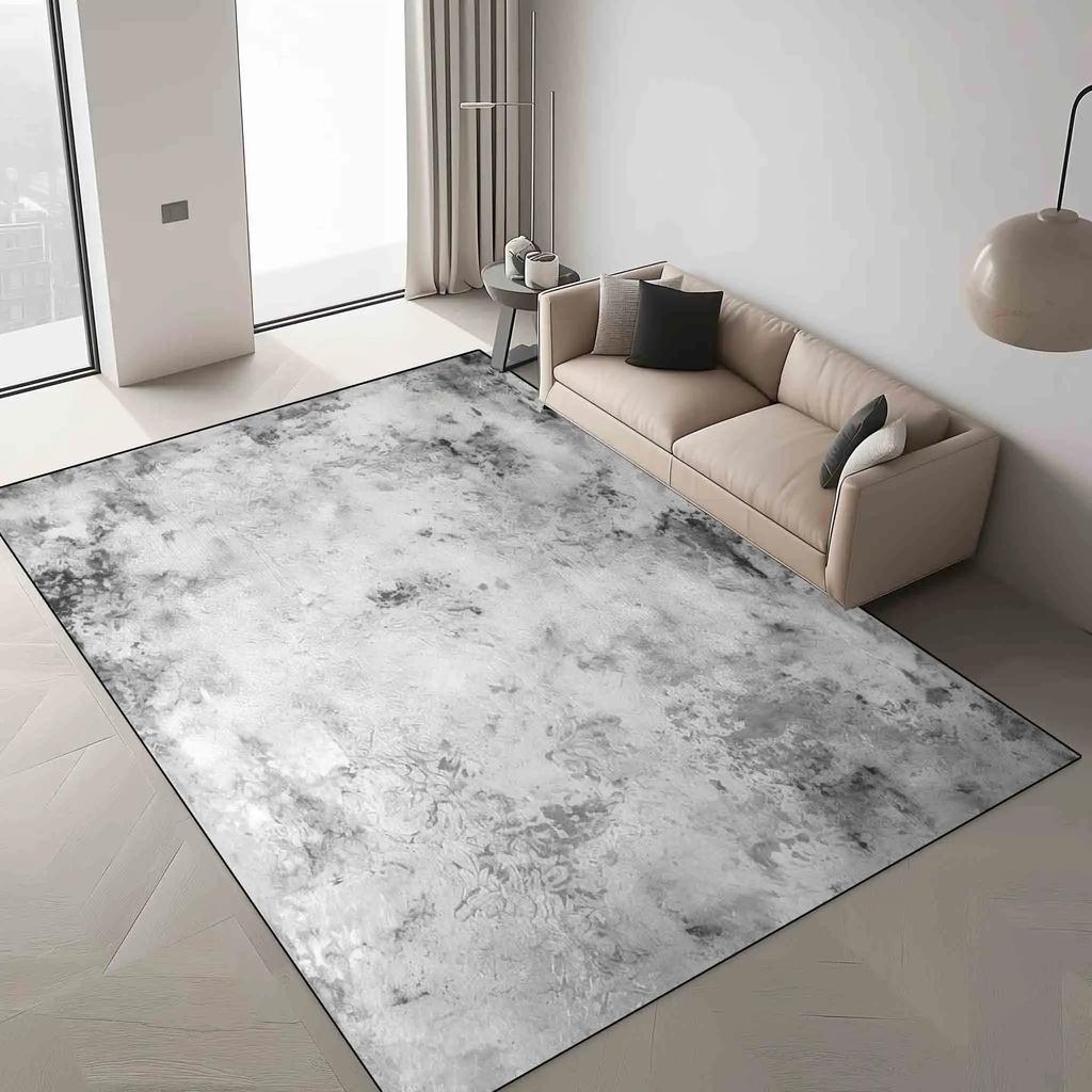 Lätt lyxmattor för vardagsrumsdekoration Sovrum Halkfri matta Nordisk Stor yta Golvmattor Lounge Tvättbar Fluffig matta