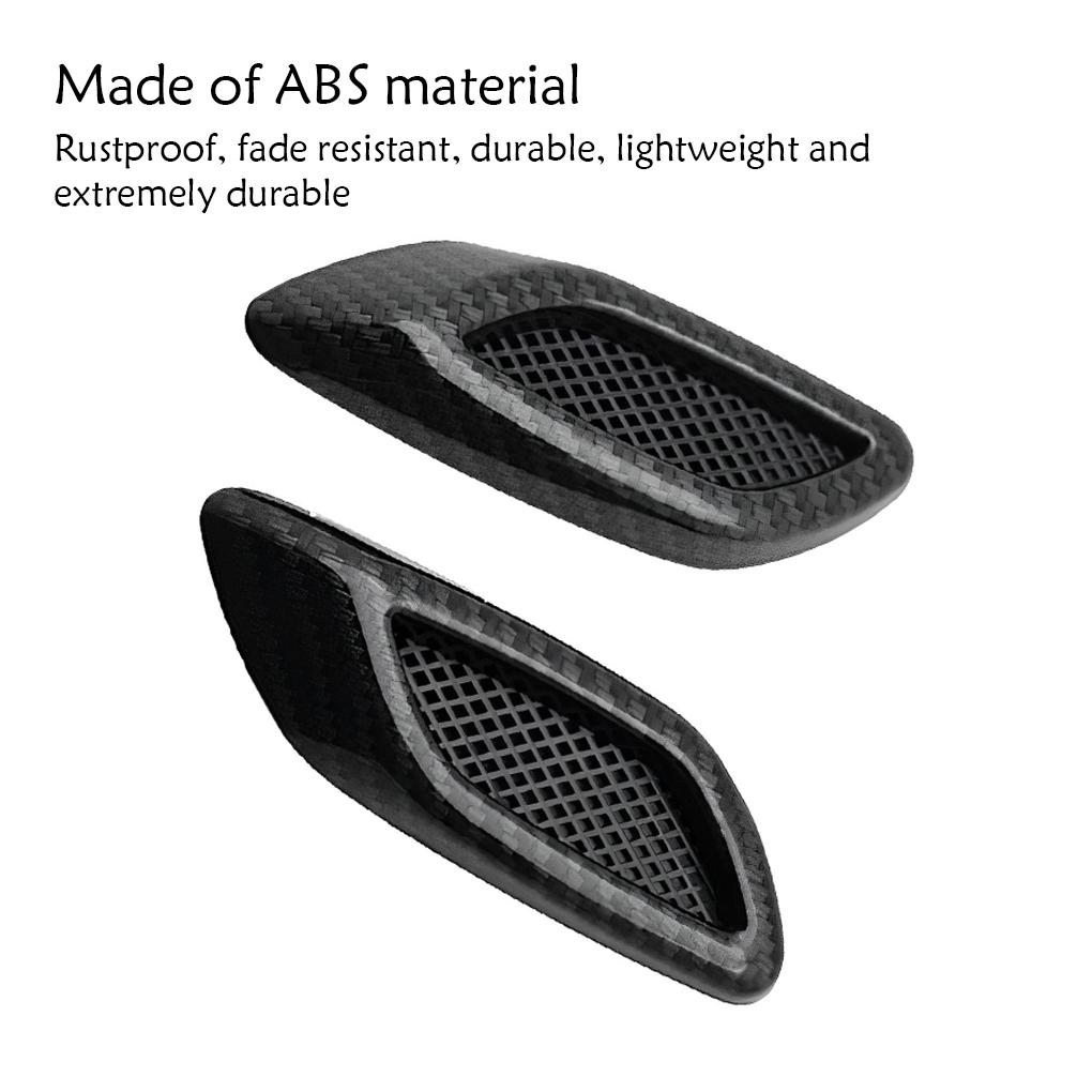 2pcs Car Air Intake Bonnet Hoods Side Vent Tuning Auto Automobile Door Decoration Popular Sticker Decorative Cover