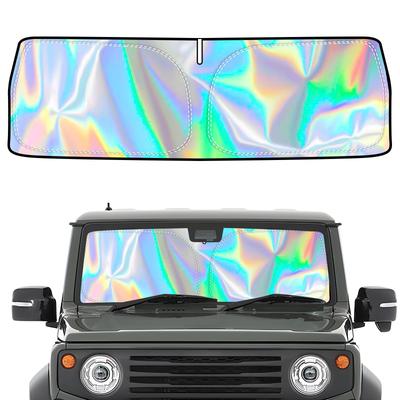 Car Sunshade for Suzuki Jimny JB04 JB64 JB74 2018 Front Sunshade Rainbow Aurora Light Heat UV Privacy Easy Storage Bag Included Rainbow