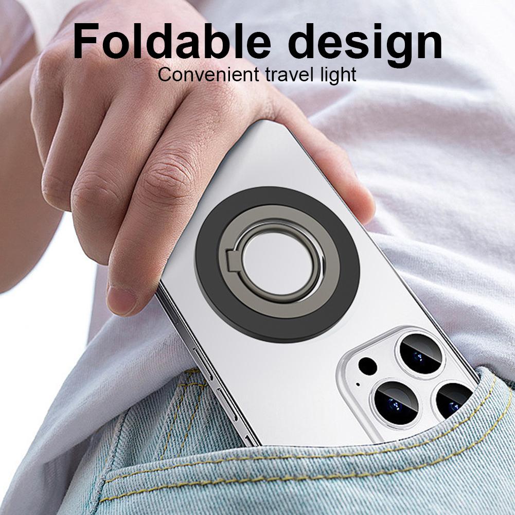 Magnetic Phone Ring Holder for MagSafe Finger Ring Kickstand Metal Phone Grip for iPhone 15 14 13 12 Smartphone Accessories