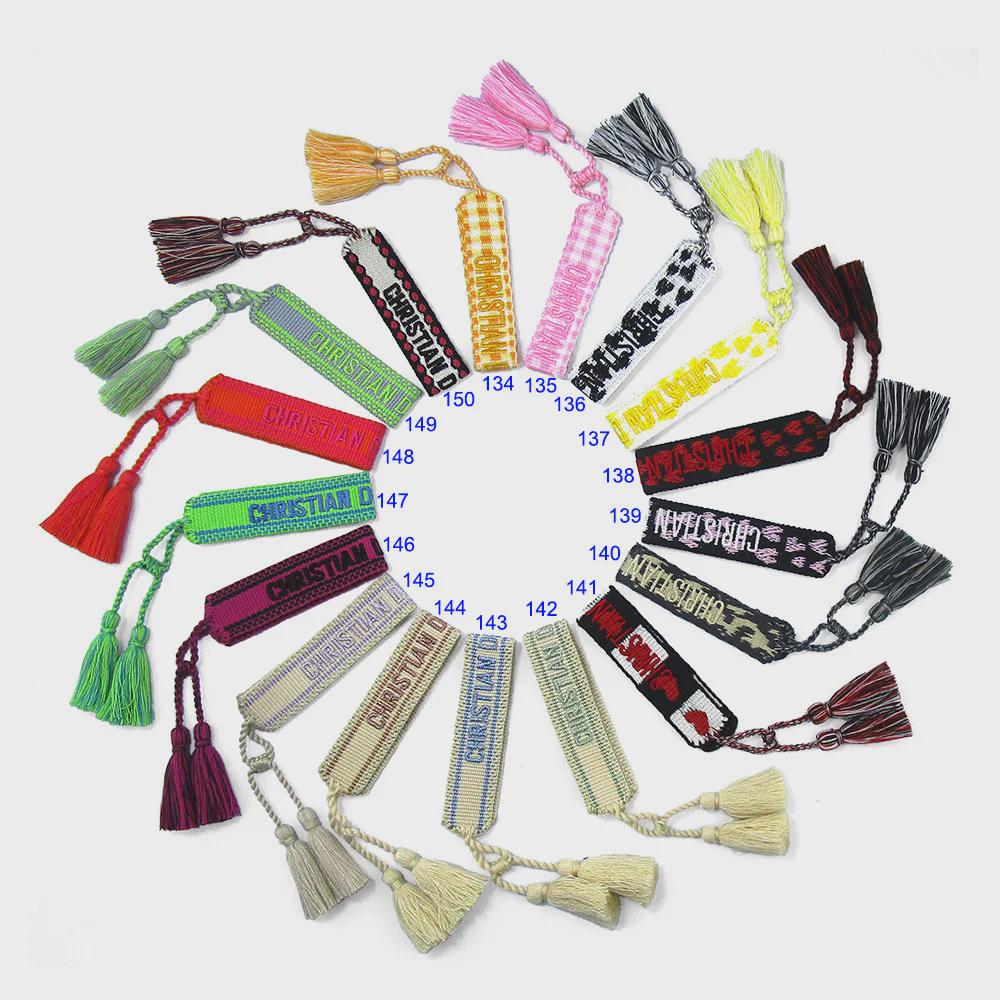 Bohemian Braided Rope Bracelet with Tassel and Letter Charm for Women