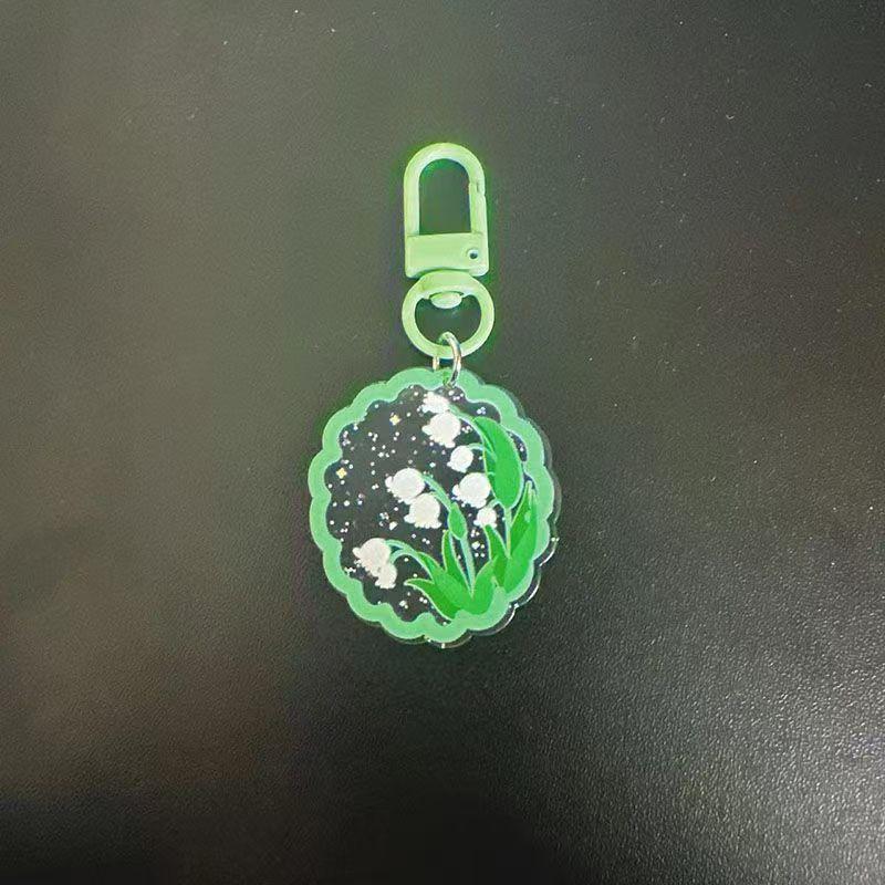 1pcs Tulip Hanging Keychain INS Korean Flower Keychain Spring Tulip Earphone Hanging Student Keychain Pendant
