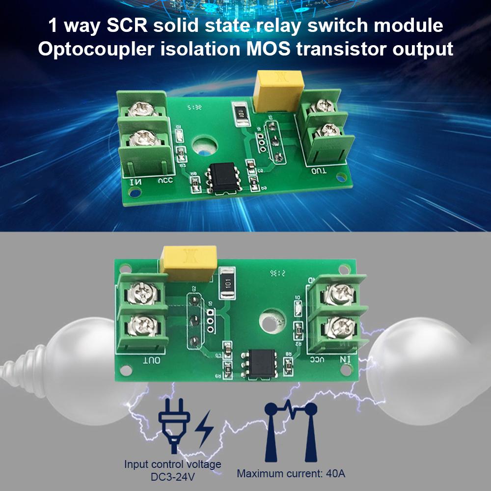 1 Channel DC3-24V Optocoupler Isolation Module Relay Board Adaptive SCR Solid State Relay Switch Module MOS Transistor Output Relays 5