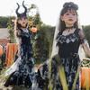 Halloween Children's Costume Ghost Bride Dress Witch Long Dress Stage Children's Costume Gothic Elf Performance Costume