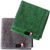 Imaa Imabari Towel Certified Hand Set of Made In Size 17 Gray X Green Towel/Handkerchief 2, Japan, 100% Cotton, M,