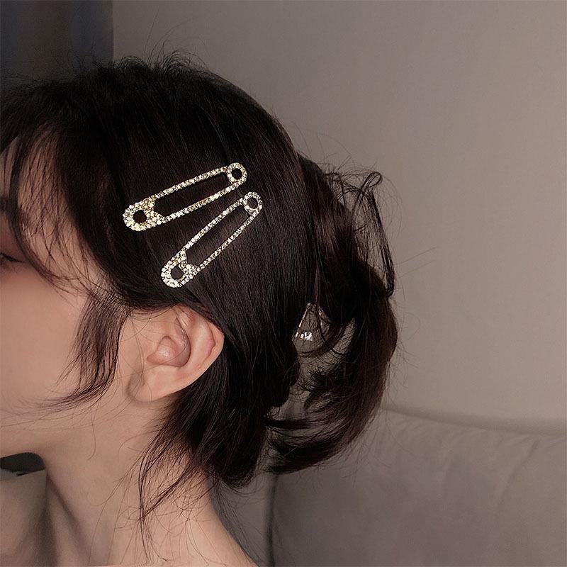 

Korean Style Full Diamond Hairpin - Elegant All-Match Headdress Accessory one золотой