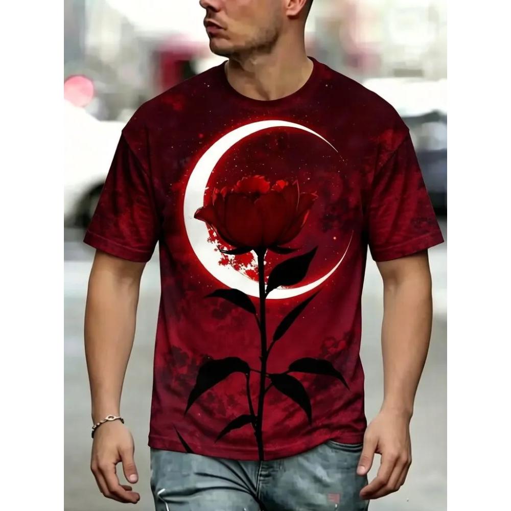 Loose Crew Neck Versatile Men's Short Sleeve Fashion Top Casual Daily T-Shirts Men’s