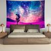 Delur Mountain Tapestry Boho Moon Stars Starry Night Tapestry Wall Hanging Forest Tree Nature Landscape Psychedelic Headboard Fo
