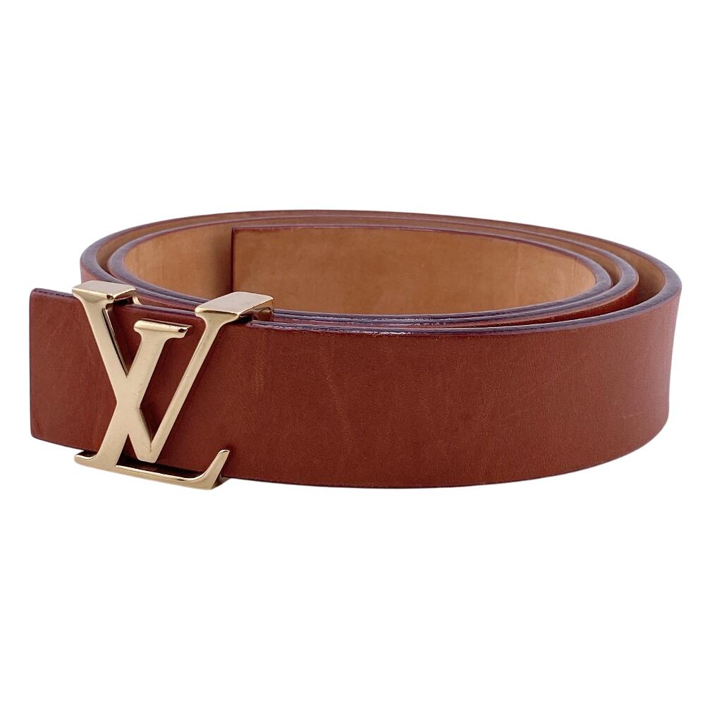 

LOUIS VUITTON M6901 leather Santur LV Initial belt Brown leather unisex Used