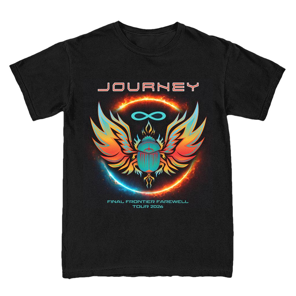 Journey Final Frontier Tour 2026 Grafik T-Shirt Unisex Unisex Rockband Lässig Baumwolle Kurzarm Streetwear T-Shirt