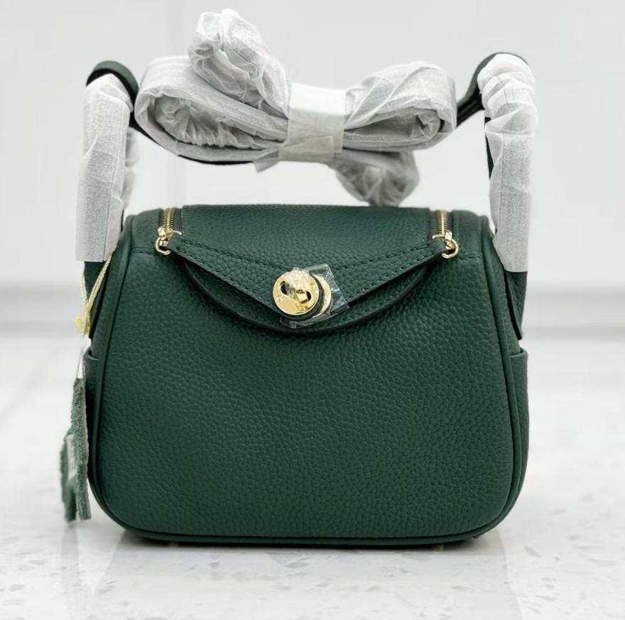 High End Lindi Bag Mini Top Layer Togo Kuskinn Enkel skulder Håndholdt Crossbody Dameveske Doctor Bag Crossbody Bag