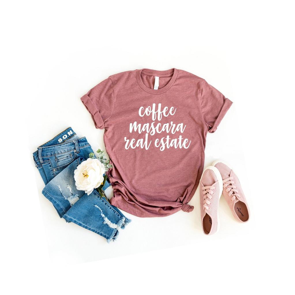 Coffee mascara real estate shirt, gift to agent, gift for real estate agent, real estate broker gift, agent shirt real estate life shirt