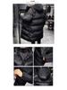 Men's Korean Style Hooded Down Cotton Jacket - Mid-Length, Thickened, Winter Outerwear.