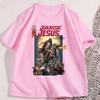 Jesus Riding A Dinosaur Tshirts For Unisex Unisex Vintage 90s Graphic T Shirt Jesus Hand Drawn Tshirt T Rex Christian Easter Tee