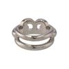 Balenciaga Logo Brass Ring Men Rings Silver 748177TZ99S0926