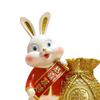 Chinese Flower Vase Resin Statue Organizer Jar Money Bag Shaped Pot for Spring Festival