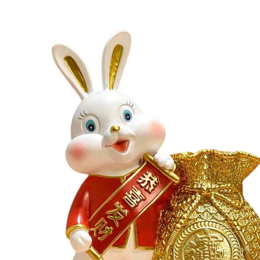 Chinese Flower Vase Resin Statue Organizer Jar Money Bag Shaped Pot for Spring Festival