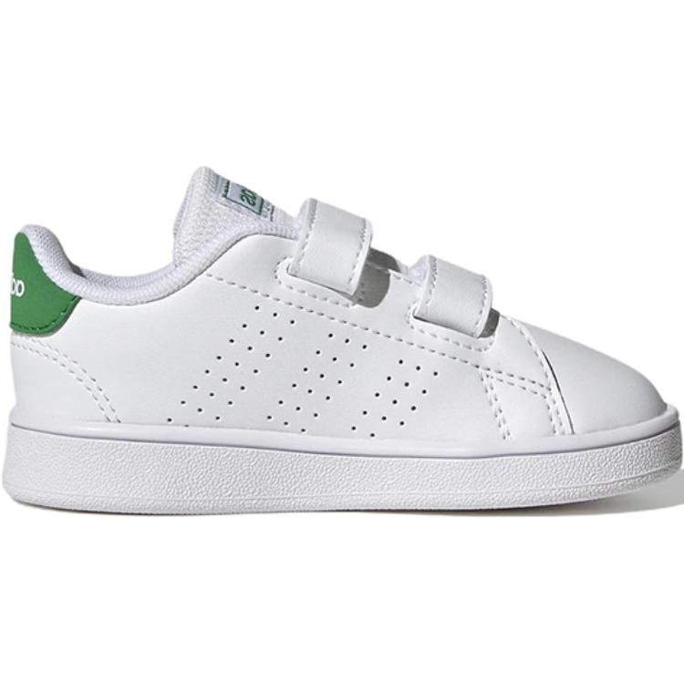 Adidas Neo ADVANTAGE Slip Resistant Abrasion Resistant Low top Toddler Shoes White Green Infant And Toddler GW6500